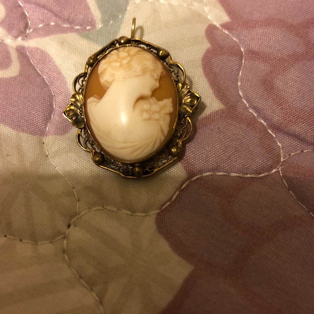 Cameo pendant or pin. Authentic and 14k